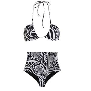NWT Mara Hoffman Bikini Black And White Xs